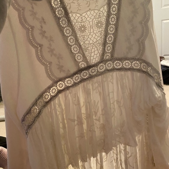 COPY - White blouse (sweater/sweater material) - Picture 3 of 5